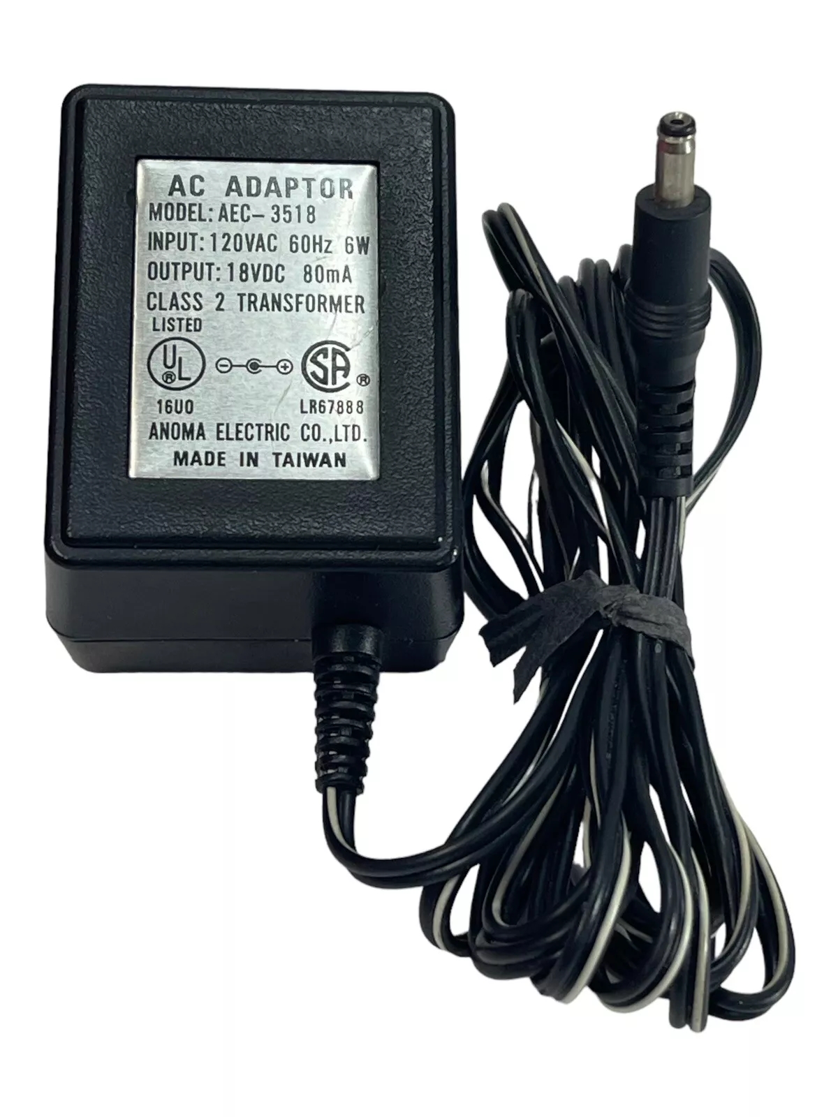 *Brand NEW*18VDC~80mA AC Adapter Model AEC-3518 Class 2 Transformer 120VAC 60Hz 6W Power Supply - Click Image to Close